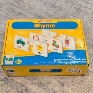 Match It! Rhyme Puzzle Game - Yellow by The Learning Journey